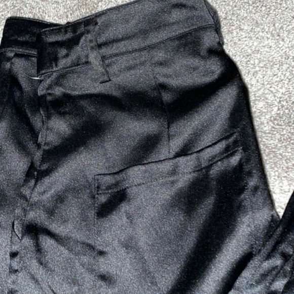 Aqua Satin Cargo Jogger Pants - Picture 9 of 13